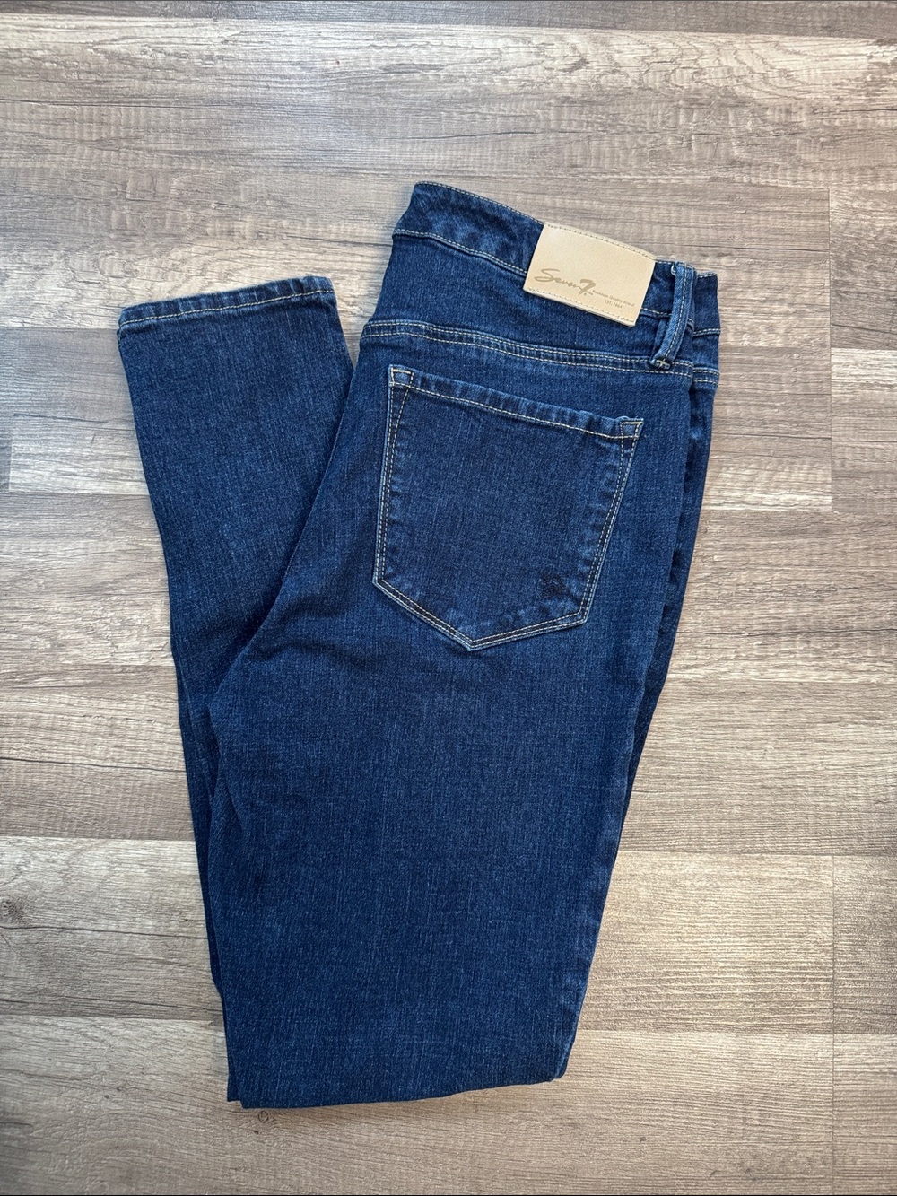 Seven7 Dark Blue Skinny Jeans
